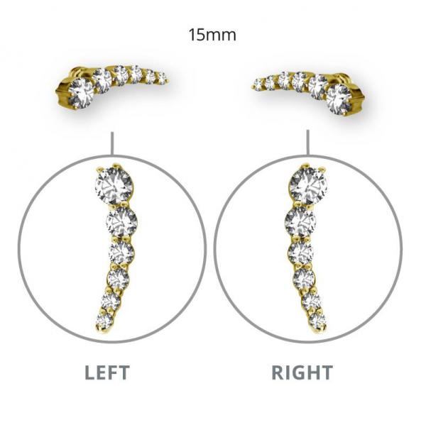 24K GOLD PVD SS316L MICRO ATTACHMENT (CRESCENT W.GRADUATED)