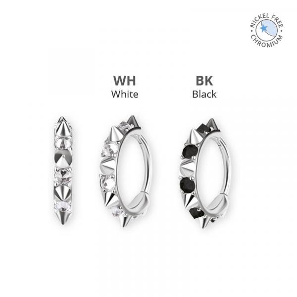 CoCr NF SPIKE CLICKER SET W.UPSIDE DOWN CUBIC ZIRCONIA