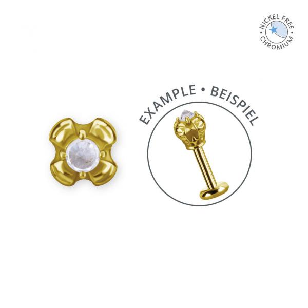 18K GOLD PVD CoCr NF THREADLESS ATTACHMENT SET W. PREMIUM ZIRCONIA