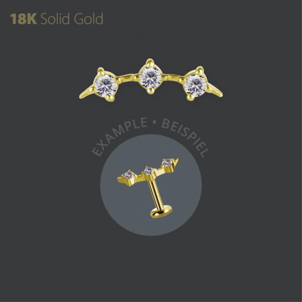 18K GOLD INTERNAL MICRO ATTACHMENT SET W. PREMIUM ZIRCONIA