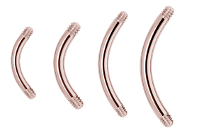ROSE GOLD PVD SS316L BANANA PINS