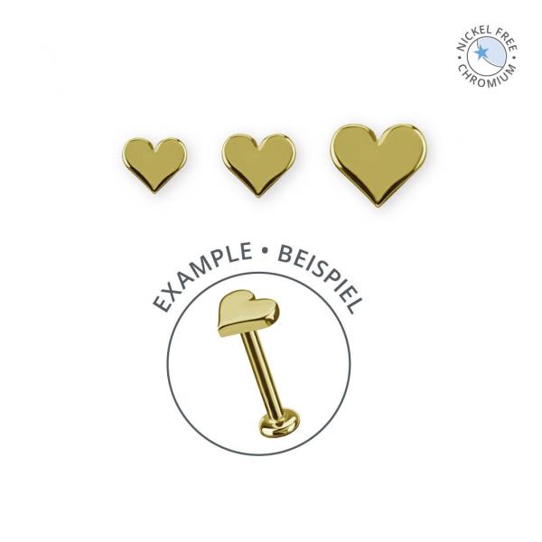 18K GOLD PVD CoCr NF THREADLESS HEART ATTACHMENT