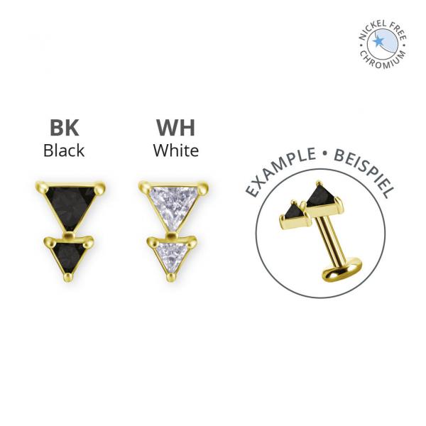 18K GOLD PVD CoCr NF THREADLESS ATTACHMENT SET W. PREMIUM ZIRCONIA
