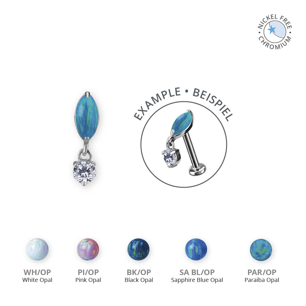 CoCr NF THREADLESS ATTACHMENT SET W. LAB CREATED OPAL