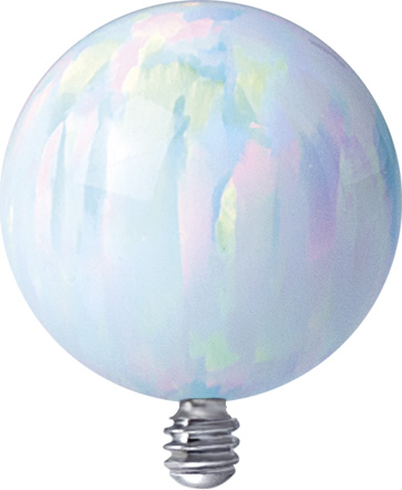TITANIUM INTERNAL SYNTHETIC OPAL BALL 6MM