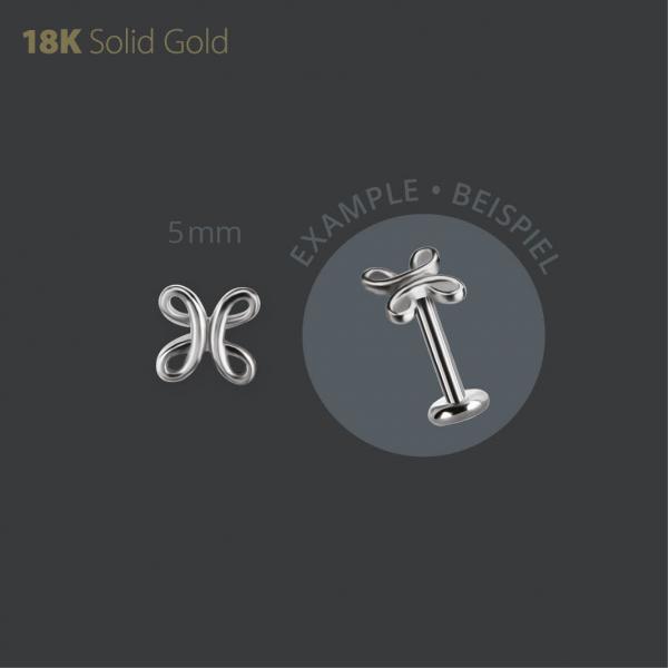 18K WHITE GOLD THREADLESS ATTACHMENT (CELTIC LOVE SYMBOL)