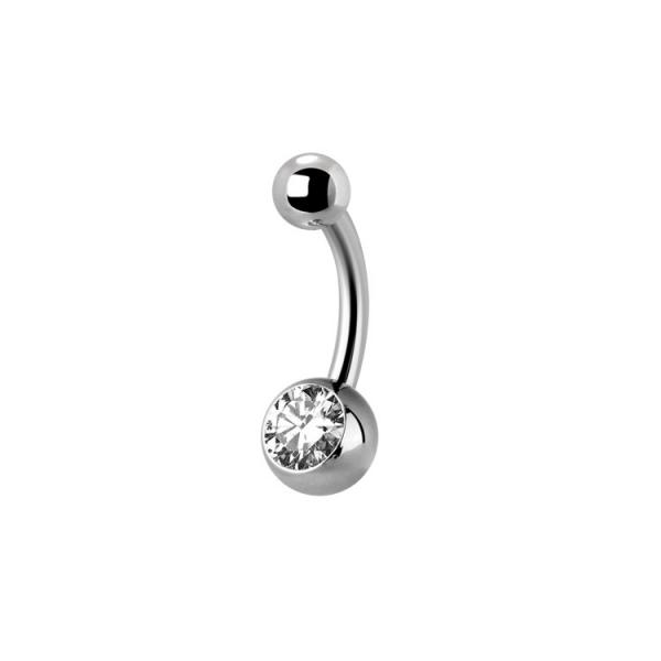 TITANIUM INTERNAL JEWELLED BABY BANANAS SET W.PREMIUM ZIRCONIA