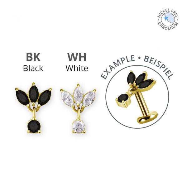 18K GOLD PVD CoCr NF THREADLESS ATTACHMENT SET W. PREMIUM ZIRCONIA