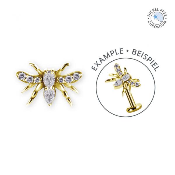 18K 18K GOLD PVD CoCr NF THREADLESS ATTACHMENT SET W. PREMIUM ZIRCONIA