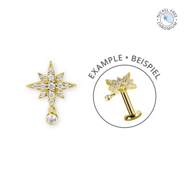 18K GOLD PVD CoCr NF THREADLESS ATTACHMENT SET W. PREMIUM ZIRCONIA