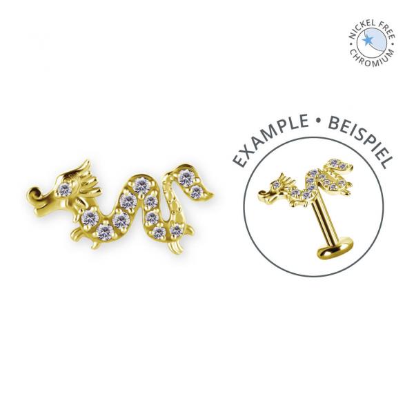 18K GOLD PVD CoCr NF INTERNAL MICRO ATTACHMENT SET W. PREMIUM ZIRCONIA