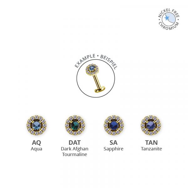 18K GOLD PVD CoCr NF INTERNAL MICRO ATTACHMENT SET W. PREMIUM NANO GEMS
