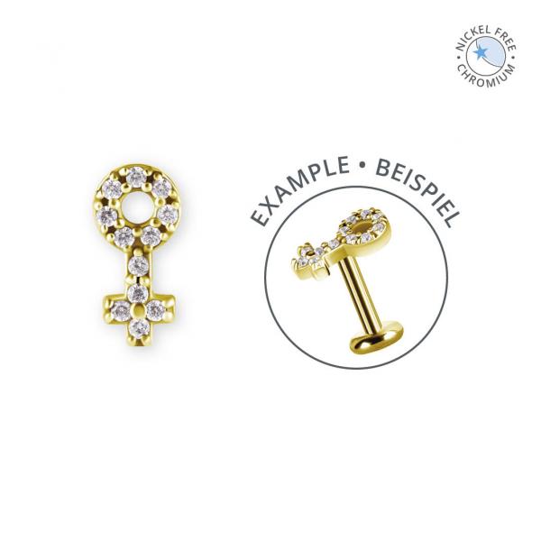 18K GOLD PVD CoCr NF THREADLESS ATTACHMENT SET W. PREMIUM ZIRCONIA