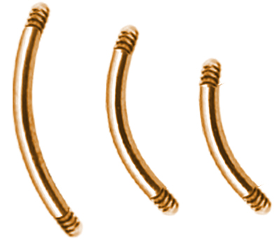 24K GOLD PVD SS316L BANANA PINS