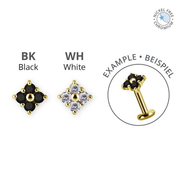 18K GOLD PVD CoCr NF THREADLESS ATTACHMENT SET W. PREMIUM ZIRCONIA
