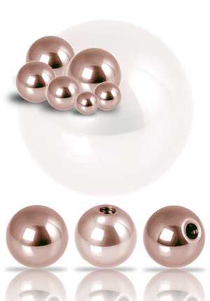 ROSE GOLD PVD TITANIUM 3MM MICRO BALLS