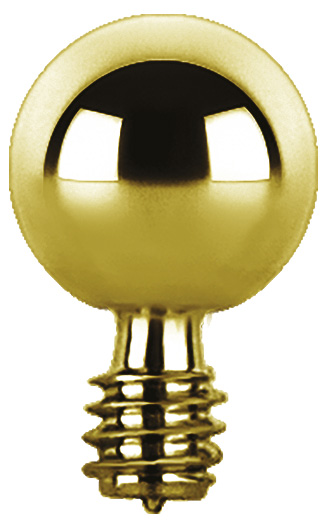 24K GOLD PVD TITANIUM INTERNAL BALLS 6MM