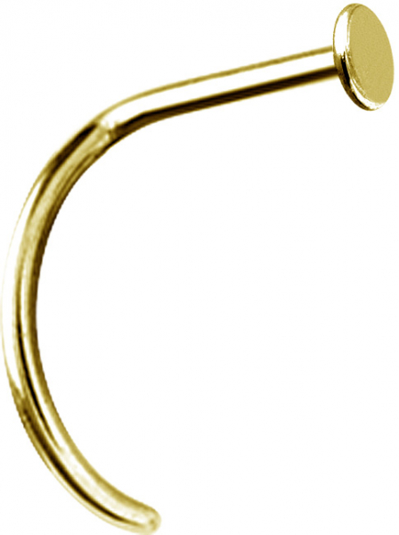 24K GOLD PVD SS316L CURVED NOSESTUDS (DISC)
