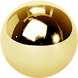 24K GOLD PVD TITANIUM 6MM BALLS