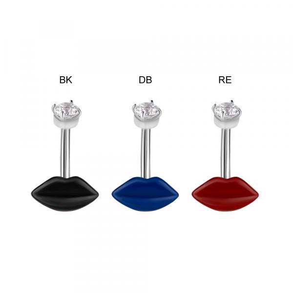 SS316L INTERNAL ROOK LIP BANANA W.3MM TOP BALL
