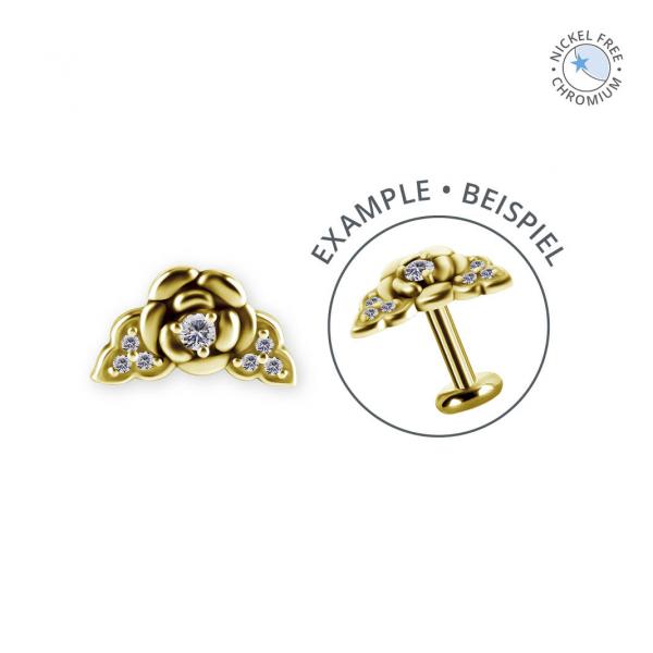 18K GOLD PVD CoCr NF THREADLESS ATTACHMENT SET W. PREMIUM ZIRCONIA