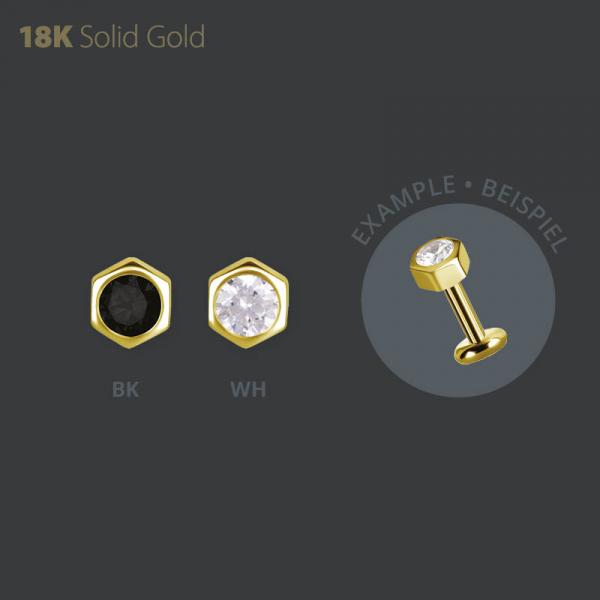18K GOLD MICRO ATTACHMENT SET W. PREMIUM ZIRCONIA