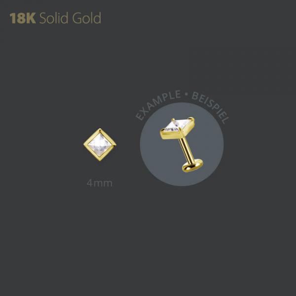 18K GOLD INTERNAL MICRO ATTACHMENT SET WITH PYRAMID PREMIUM ZIRCONIA