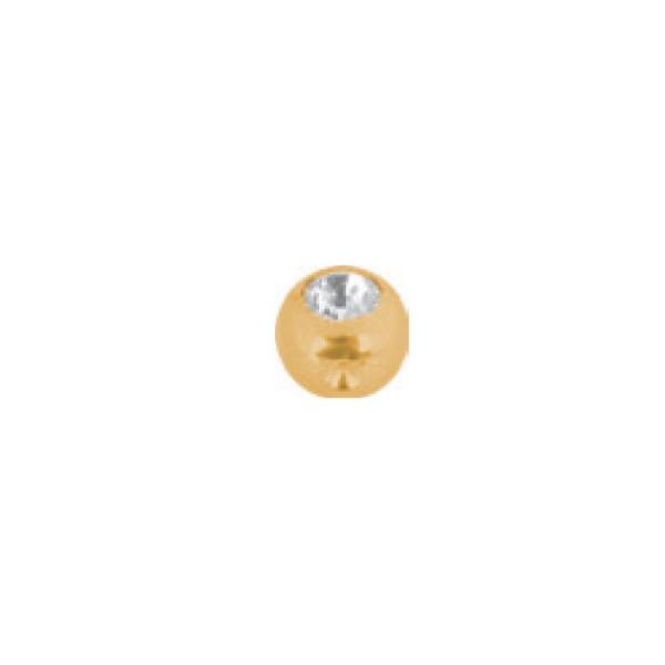 24K GOLD PVD SS316L JEWELLED DIMPLE BALLS 5MM