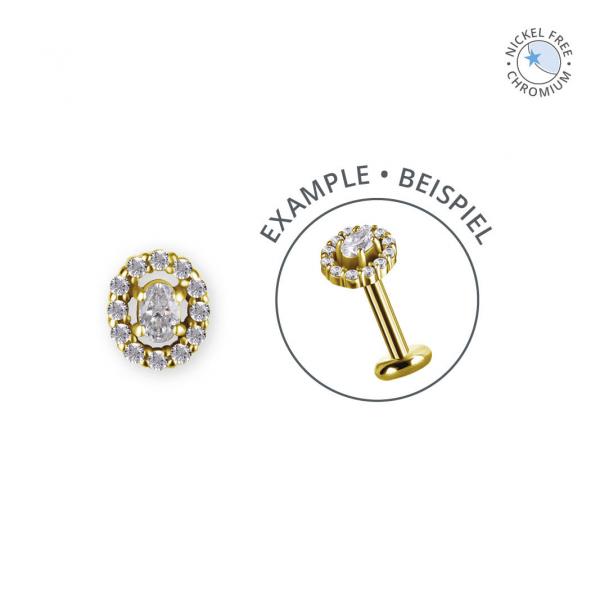 18K GOLD PVD CoCr NF INTERNAL MICRO ATTACHMENT SET W. PREMIUM ZIRCONIA