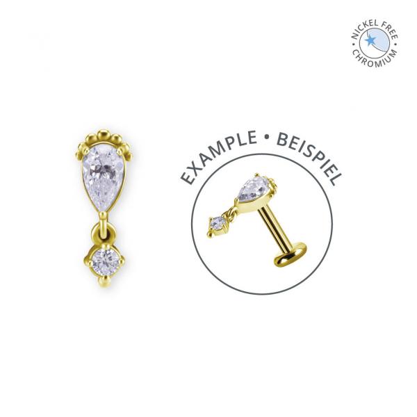 18K GOLD PVD CoCr NF INTERNAL MICRO ATTACHMENT SET W. PREMIUM ZIRCONIA