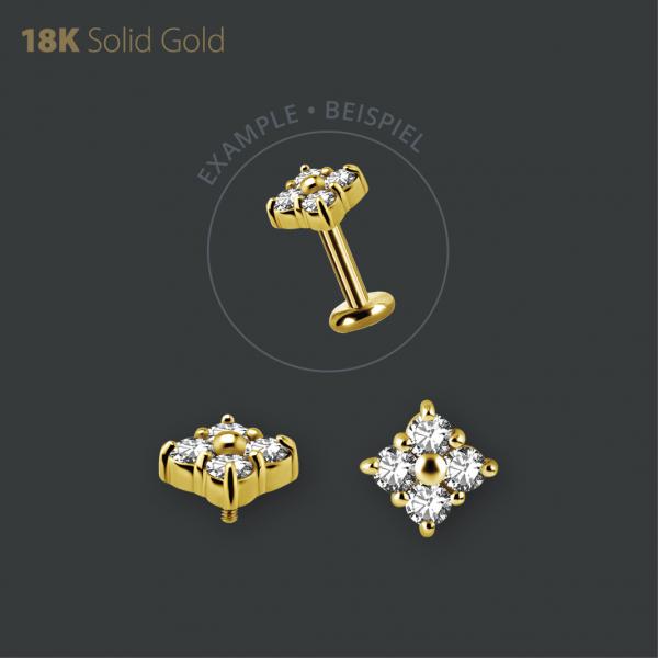 18K GOLD MICRO ATTACHMENT SET W. PREMIUM ZIRCONIA