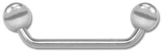 TITANIUM SURFACE BARBELLS 45 DEGREES WITH BALLS