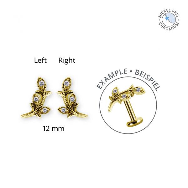 18K GOLD PVD CoCr NF THREADLESS ATTACHMENT SET W. PREMIUM ZIRCONIA