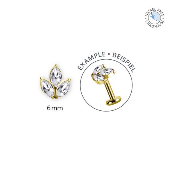 18K GOLD PVD CoCr NF THREADLESS ATTACHMENT SET W. PREMIUM ZIRCONIA
