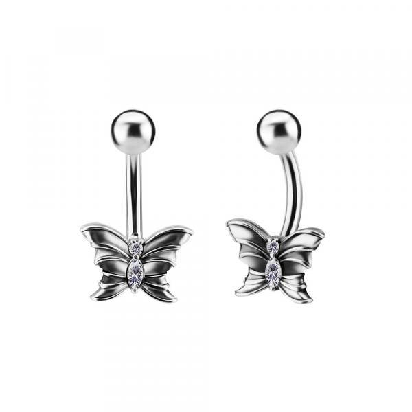 SS316L BANANA SET W. PREMIUM ZIRCONIA