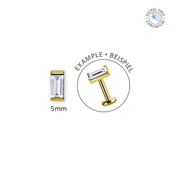18K GOLD PVD CoCr NF INTERNAL MICRO BAGUETTE ATTACHMENT SET W. PREMIUM ZIRCONIA