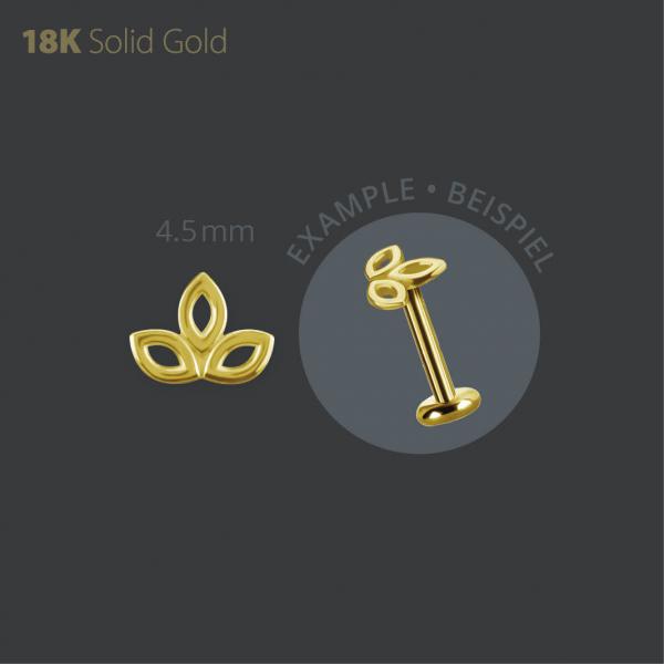 18K GOLD THREADLESS ATTACHMENT (MARQUISE TRINITY)