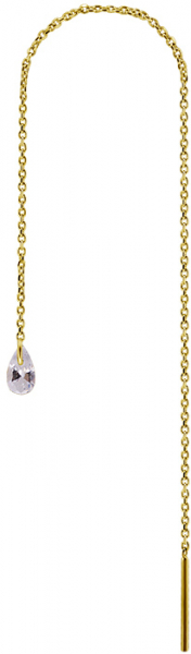 24K GOLD PVD SS316L THREADERS (11CM) WITH CUBIC ZIRCONIA