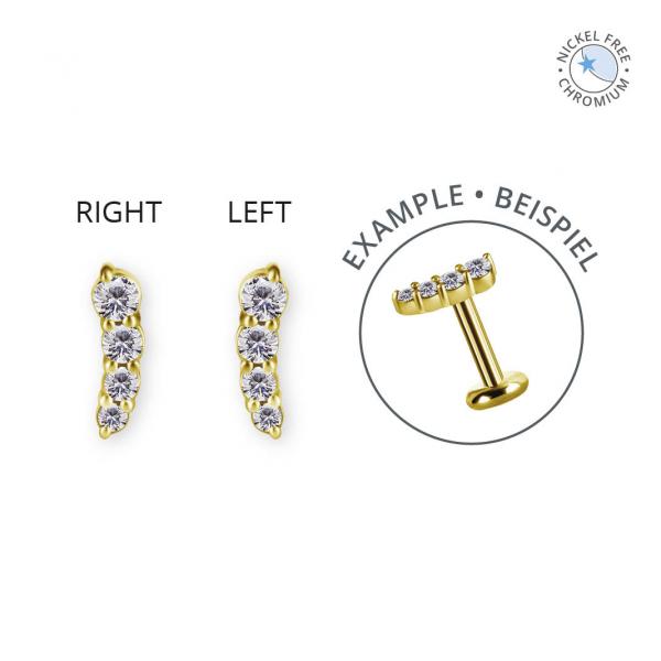 18K GOLD PVD CoCr NF INTERNAL ATTACHMENT SET W. PREMIUM ZIRCONIA-OPEN BACK