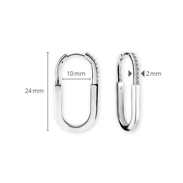 CoCr NF HINGED EAR HOOPS SET W. PREMIUM ZIRCONIA