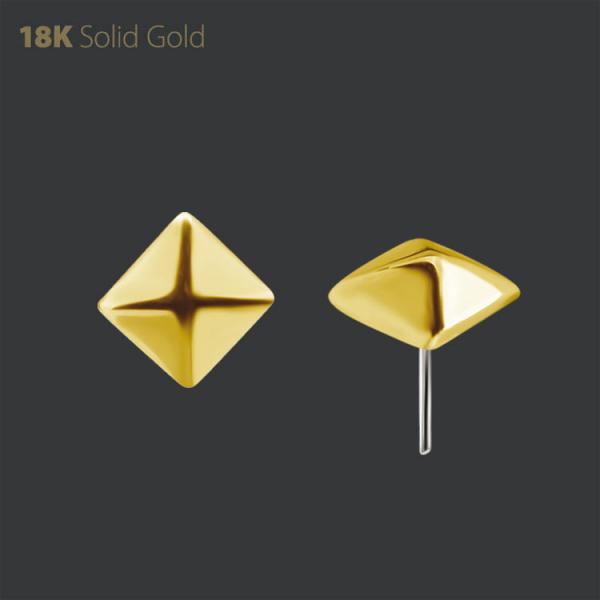 18K GOLD THREADLESS PYRAMID ATTACHMENT