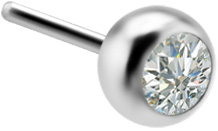 TITANIUM JEWELLED THREADLESS MICRO BALLS SET W. PREMIUM ZIRCONIA 2MM