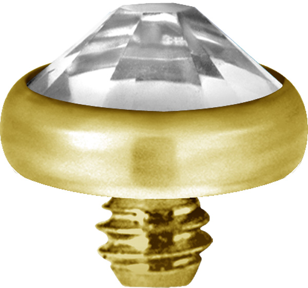 24K GOLD PVD TITANIUM INTERNAL MICRO ATTACHMENT (JEWELLED DISC)