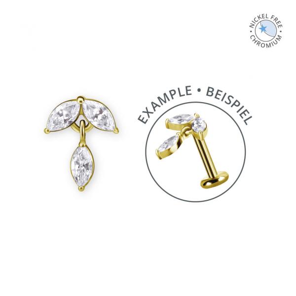 18K GOLD PVD CoCr NF INTERNAL MICRO ATTACHMENT SET W. PREMIUM ZIRCONIA