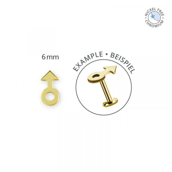 18K GOLD PVD CoCr NF INTERNAL MICRO MALE SYMBOL ATTACHMENTS