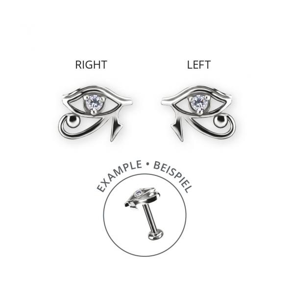 SS316L THREADLESS EYE OF HORUS ATTACHMENT SET W. PREMIUM ZIRCONIA