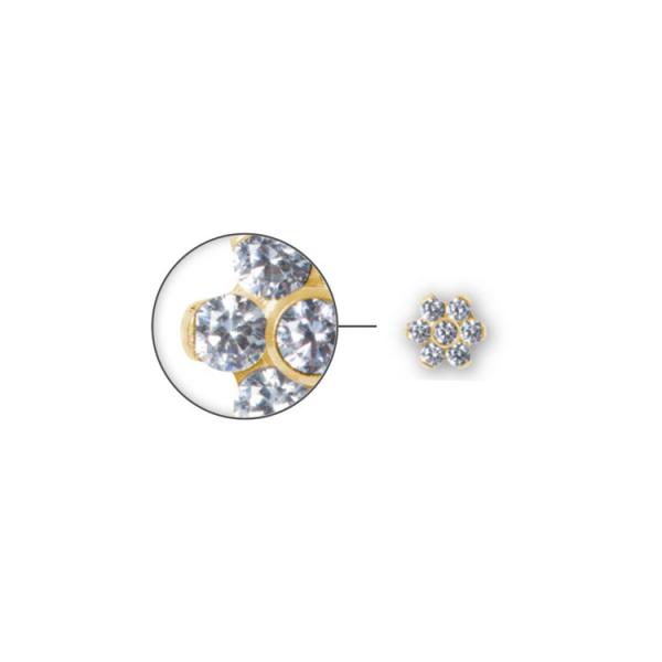 24K GOLD PVD TITANIUM INTERNAL MICRO FLOWER ATTACHMENT  W.PREMIUM ZIRCONIA