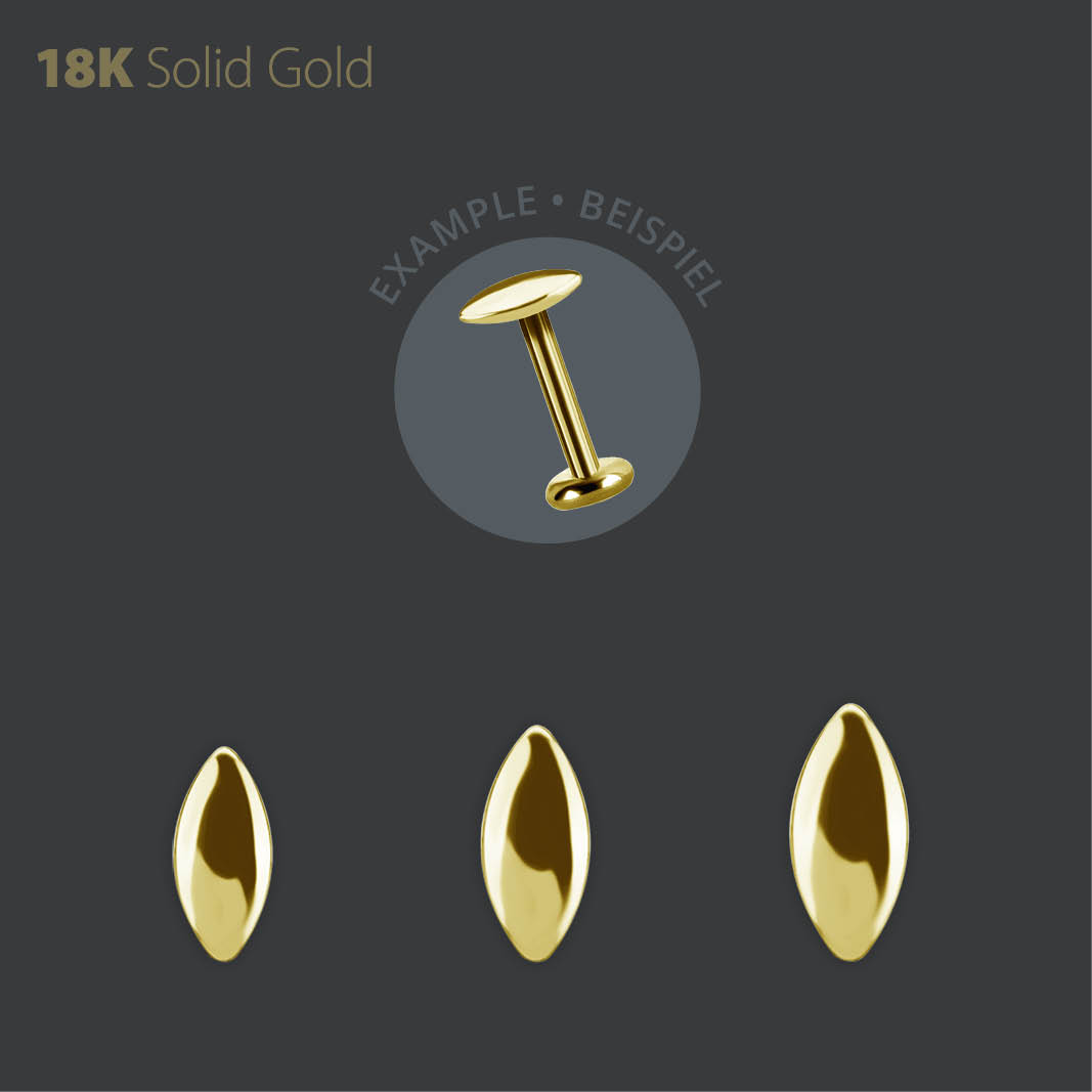 18K GOLD THREADLESS MARQUISE ATTACHMENT
