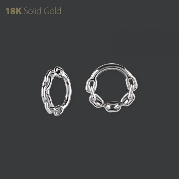 18K WHITE GOLD HINGED SEGMENT RING