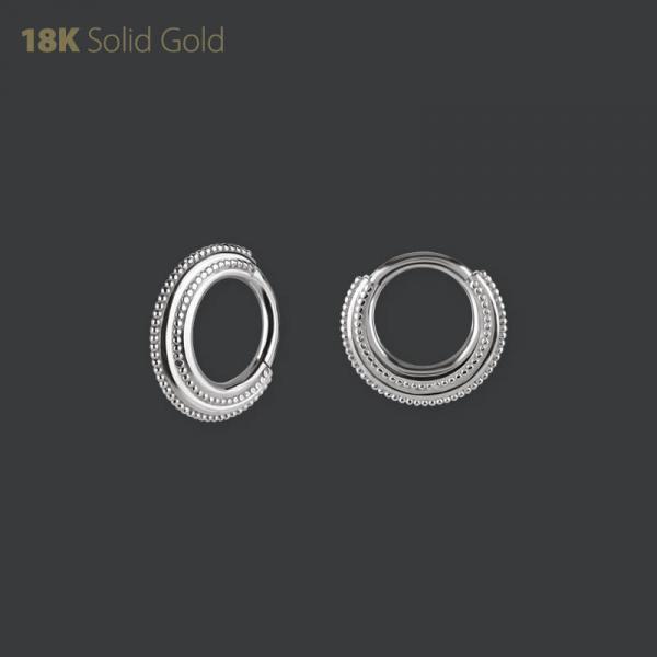 18K WHITE GOLD HINGED SEGMENT RING